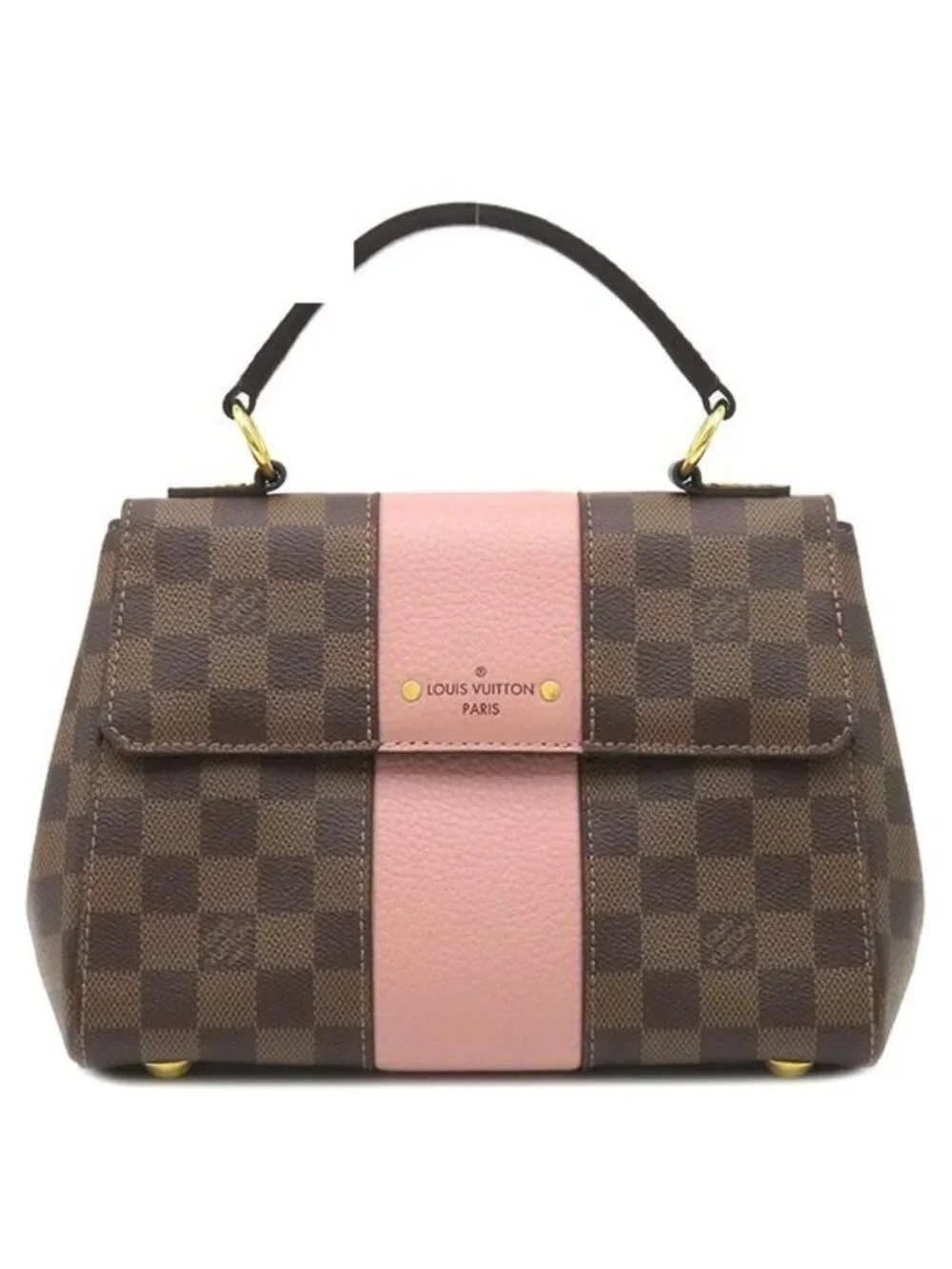 Louis Vuitton Bag Bond Street BB Damier Canvas Leather Magnolia Gold Brown